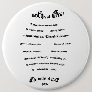 Macaron Rond 15,2 Cm Frère du deuil