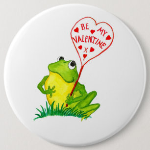 Macaron Rond 15,2 Cm Froggy Valentine Button - Colossal!