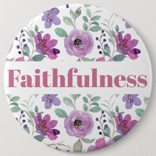 Macaron Rond 15,2 Cm Fruit of the Spirit Button - Faithfulness