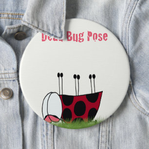 Macaron Rond 15,2 Cm Funny Ladybug Dead Bug Yoga Pose