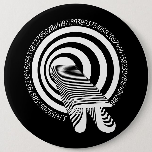 Macaron Rond 15,2 Cm Geek de mathématiques de jour Pi Warp (Devant)
