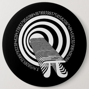 Macaron Rond 15,2 Cm Geek de mathématiques de jour Pi Warp
