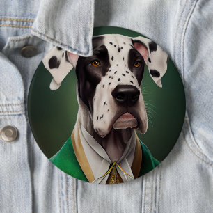 Macaron Rond 15,2 Cm Grand chien Danse en tenue de la Saint Patrick