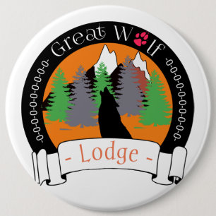 Macaron Rond 15,2 Cm Grand lodge de loup