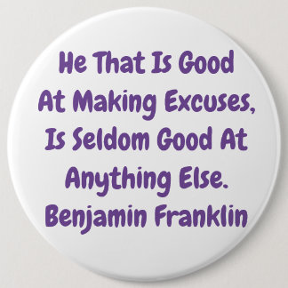 Macaron Rond 15,2 Cm grande "excuse" dire par Franklin