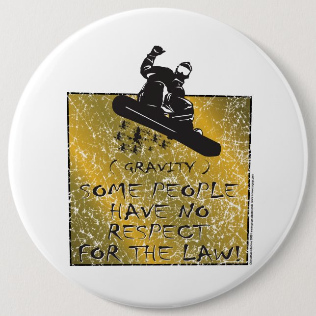 Macaron Rond 15,2 Cm Gravity Snowboarder (Devant)