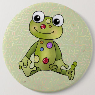 Macaron Rond 15,2 Cm Grenouille avec points