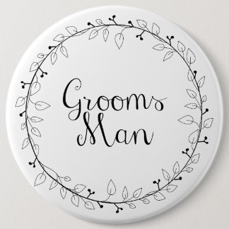 Macaron Rond 15,2 Cm Groomsman épousant les étiquettes nommées