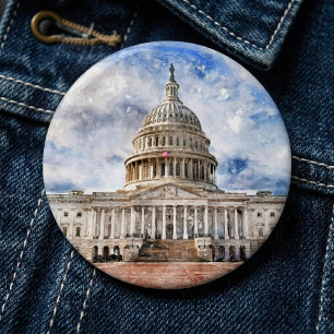 Macaron Rond 15,2 Cm Gros plan du Capitole américain à Washington DC
