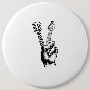 Macaron Rond 15,2 Cm Guitar Lover Say Hi Guitar