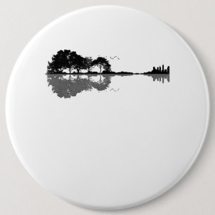 Macaron Rond 15,2 Cm Guitare acoustique Nature Est Musique Basse Guitar