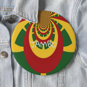 Macaron Rond 15,2 Cm Hakuna Matata Jamaïque Rasta Couleurs mode