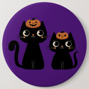 Macaron Rond 15,2 Cm Halloween/Automne/Automne/citrouille/chat