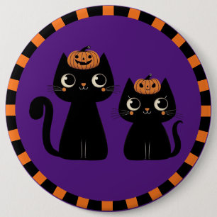 Macaron Rond 15,2 Cm Halloween/Automne/Automne/citrouille/chat