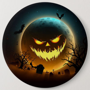 Macaron Rond 15,2 Cm Halloween/citrouille/Lune/chute