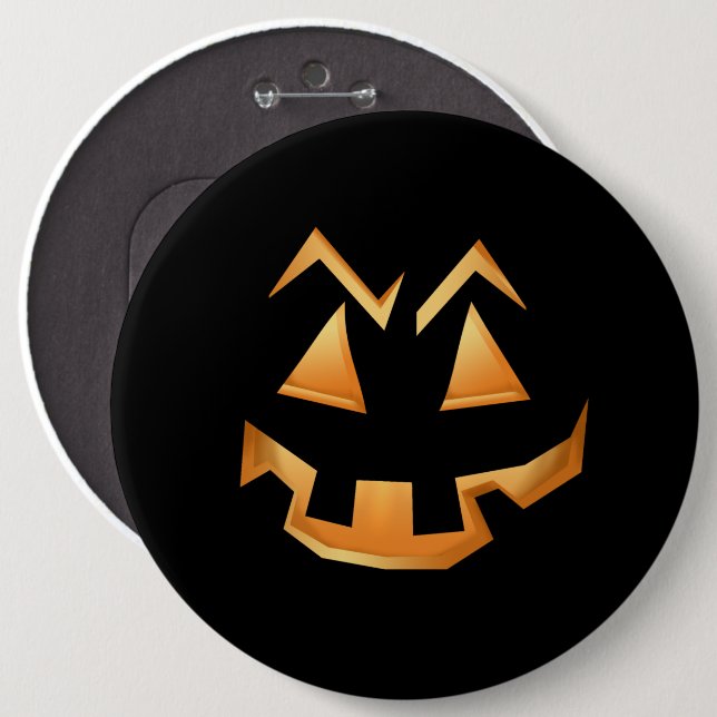Macaron Rond 15,2 Cm Halloween déplaisant Citrouille (Devant & derrière)