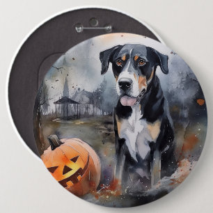 Macaron Rond 15,2 Cm Halloween Greater Swiss avec citrouilles effrayant