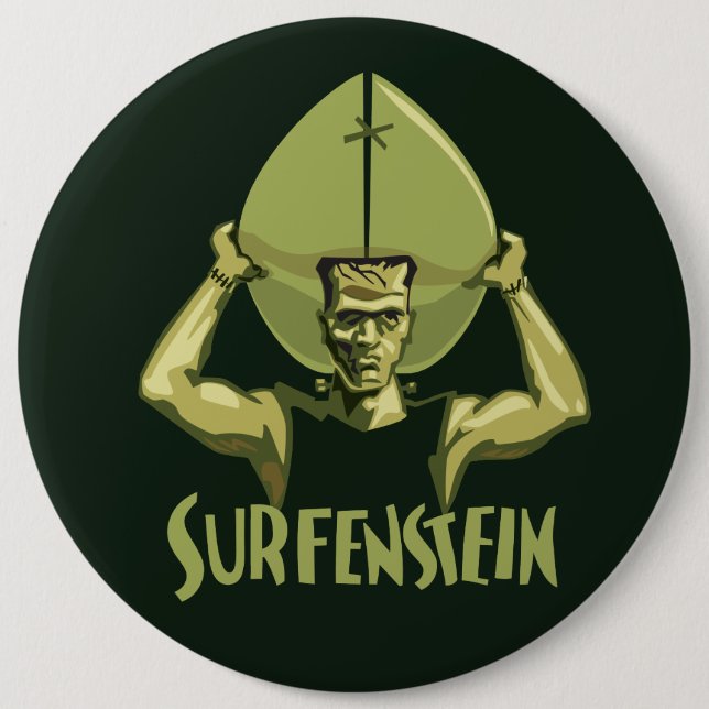Macaron Rond 15,2 Cm Halloween surfant Frankenstein (Devant)
