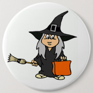 MACARON ROND 15,2 CM HALLOWEEN WITCH