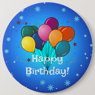Macaron Rond 15,2 Cm Happy Birthday celebration balloons,