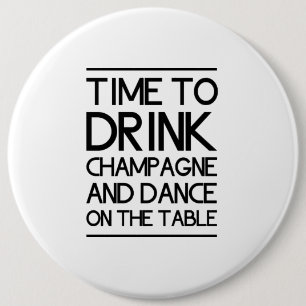 Macaron Rond 15,2 Cm Heure de boire Champagne et de danser sur le