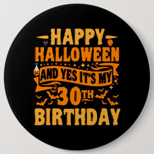Macaron Rond 15,2 Cm heureux halloween et oui c'est mon cadeau de 30e a