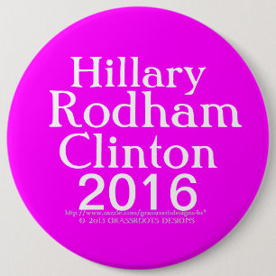 Macaron Rond 15,2 Cm Hillary Rodham Clinton 2016