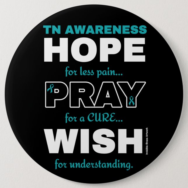 Macaron Rond 15,2 Cm Hope Pray Wish...TN Pinback Button (Devant)
