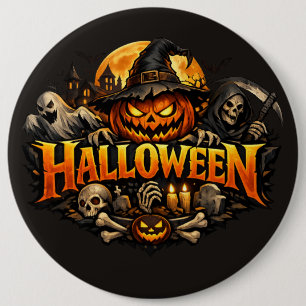 Macaron Rond 15,2 Cm Horreur d'Halloween