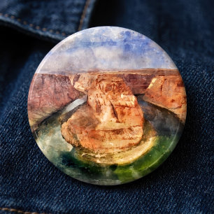 Macaron Rond 15,2 Cm Horseshoe Bend in Grand Canyon aquarelle