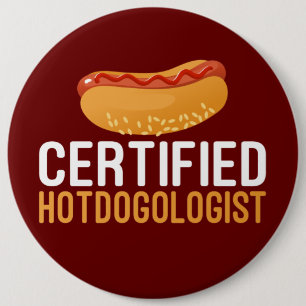 Macaron Rond 15,2 Cm Hotdogs, hotdogologiste Épingles de loisirs