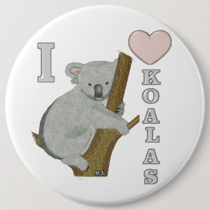 Macaron Rond 15,2 Cm I Heart Koalas Fuzzy Animaux