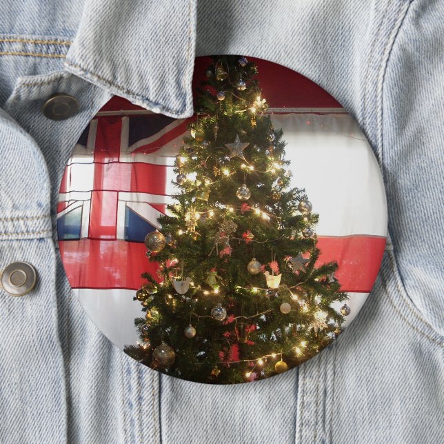 Macaron Rond 15,2 Cm I Love UK Time (En situation)