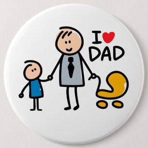Macaron Rond 15,2 Cm Impression Love Daddy