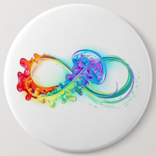 Macaron Rond 15,2 Cm Infinity avec Rainbow Jellyfish