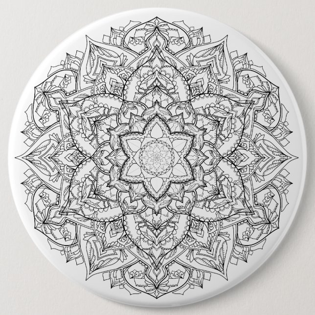 Macaron Rond 15,2 Cm Insigne de mandala (Devant)