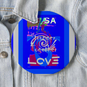 Macaron Rond 15,2 Cm Inspiration USA Nous sommes plus forts ensemble av