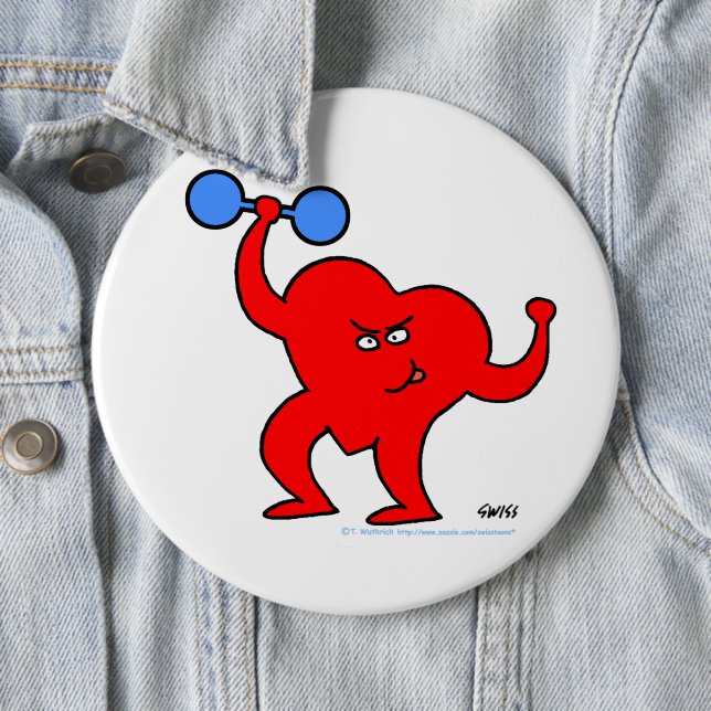 Macaron Rond 15,2 Cm Instructeur de conditionnement physique cardiaque  (En situation)