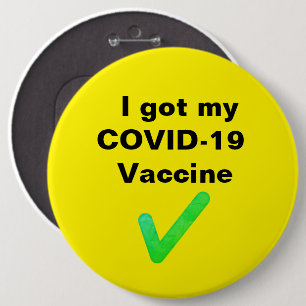 Macaron Rond 15,2 Cm J'ai mon vaccin COVID-19.