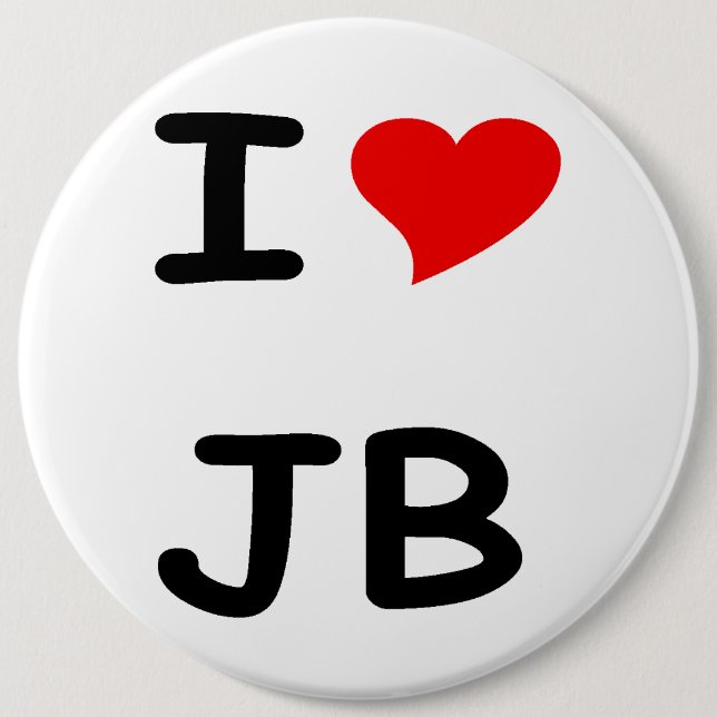 Macaron Rond 15,2 Cm J'aime JB (Devant)