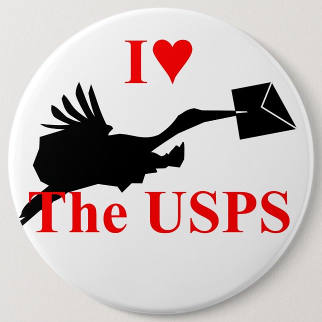 Macaron Rond 15,2 Cm J'aime le bouton Poste (Devant)