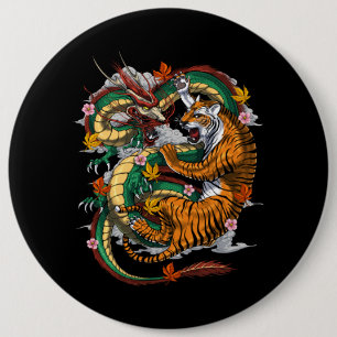 Macaron Rond 15,2 Cm Japanese Dragon Tiger Battle