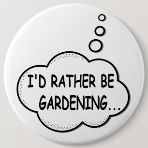 Macaron Rond 15,2 Cm Je préfère être jardiné