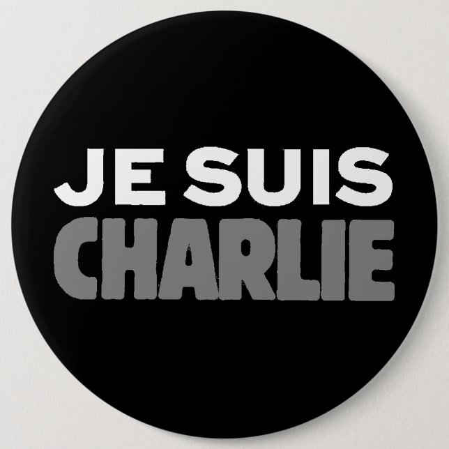 Macaron Rond 15,2 Cm Je Suis Charlie (Devant)