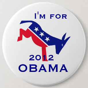 Macaron Rond 15,2 Cm Je suis pour le bouton d'OBAMA