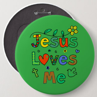 Macaron Rond 15,2 Cm Jésus aime moiI Doodles I KellyGrn I Colossal 6x6