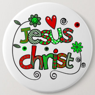 Macaron Rond 15,2 Cm Jésus Christ I Doodles I Whi I Colossal 6x6 Bouton