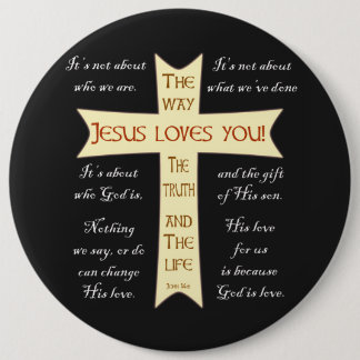 Macaron Rond 15,2 Cm Jésus t'aime