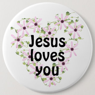 Macaron Rond 15,2 Cm Jésus t'aime