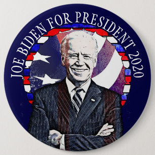 Macaron Rond 15,2 Cm Joe Biden pour le rassemblement d'élection du